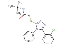 N-(tert-butyl)-2-{[5-(2-chlorophenyl)-4-phenyl-4H-1,2,4-triazol-3-yl]thio}acetamide