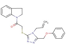 1-({[4-allyl-5-(phenoxymethyl)-4H-1,2,4-triazol-3-yl]thio}acetyl)indoline