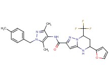N-[3,5-dimethyl-1-(4-methylbenzyl)-1H-pyrazol-4-yl]-5-(2-furyl)-7-(trifluoromethyl)-4,5,6,7-tetrahydropyrazolo[1,5-a]pyrimidine-2-carboxamide