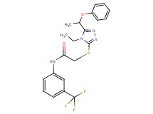 2-{[4-ethyl-5-(1-phenoxyethyl)-4H-1,2,4-triazol-3-yl]thio}-N-[3-(trifluoromethyl)phenyl]acetamide