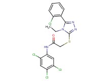 2-{[5-(2-chlorophenyl)-4-ethyl-4H-1,2,4-triazol-3-yl]thio}-N-(2,4,5-trichlorophenyl)acetamide