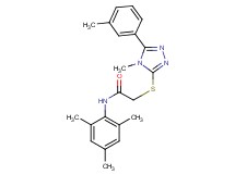 N-mesityl-2-{[4-methyl-5-(3-methylphenyl)-4H-1,2,4-triazol-3-yl]thio}acetamide