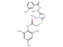 N-[1-(4-ethyl-5-{[2-(mesitylamino)-2-oxoethyl]thio}-4H-1,2,4-triazol-3-yl)ethyl]-3-methylbenzamide