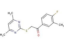 2-[(4,6-dimethyl-2-pyrimidinyl)thio]-1-(4-fluoro-3-methylphenyl)ethanone