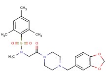 N-[2-(4-Benzo[1,3]dioxol-5-ylmethyl-piperazin-1-yl)-2-oxo-ethyl]-2,4,6,N-tetramethyl-benzenesulfonamide