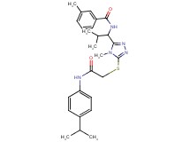 N-{1-[5-({2-[(4-isopropylphenyl)amino]-2-oxoethyl}thio)-4-methyl-4H-1,2,4-triazol-3-yl]-2-methylpropyl}-3-methylbenzamide