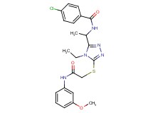 4-chloro-N-{1-[4-ethyl-5-({2-[(3-methoxyphenyl)amino]-2-oxoethyl}thio)-4H-1,2,4-triazol-3-yl]ethyl}benzamide