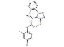 N-(4-bromo-2-fluorophenyl)-2-{[5-(2-chlorophenyl)-4-ethyl-4H-1,2,4-triazol-3-yl]thio}acetamide