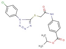 isopropyl 4-[({[1-(4-chlorophenyl)-1H-tetrazol-5-yl]thio}acetyl)amino]benzoate