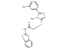 N-1,3-benzothiazol-2-yl-2-{[4-methyl-5-(3-methylphenyl)-4H-1,2,4-triazol-3-yl]thio}acetamide