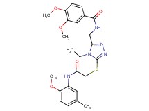 N-{[4-ethyl-5-({2-[(2-methoxy-5-methylphenyl)amino]-2-oxoethyl}thio)-4H-1,2,4-triazol-3-yl]methyl}-3,4-dimethoxybenzamide