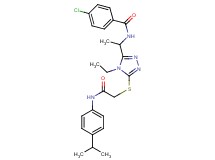 4-chloro-N-{1-[4-ethyl-5-({2-[(4-isopropylphenyl)amino]-2-oxoethyl}thio)-4H-1,2,4-triazol-3-yl]ethyl}benzamide