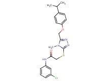 N-(3-chlorophenyl)-2-({5-[(4-isopropylphenoxy)methyl]-4-methyl-4H-1,2,4-triazol-3-yl}thio)acetamide
