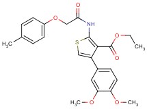ethyl 4-(3,4-dimethoxyphenyl)-2-{[(4-methylphenoxy)acetyl]amino}-3-thiophenecarboxylate