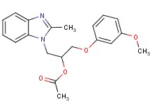 2-(3-methoxyphenoxy)-1-[(2-methyl-1H-benzimidazol-1-yl)methyl]ethyl acetate
