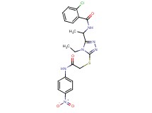 2-chloro-N-{1-[4-ethyl-5-({2-[(4-nitrophenyl)amino]-2-oxoethyl}thio)-4H-1,2,4-triazol-3-yl]ethyl}benzamide