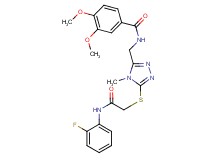 N-{[5-({2-[(2-fluorophenyl)amino]-2-oxoethyl}thio)-4-methyl-4H-1,2,4-triazol-3-yl]methyl}-3,4-dimethoxybenzamide