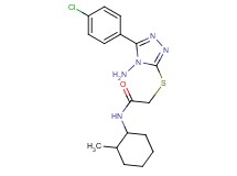 2-{[4-amino-5-(4-chlorophenyl)-4H-1,2,4-triazol-3-yl]thio}-N-(2-methylcyclohexyl)acetamide