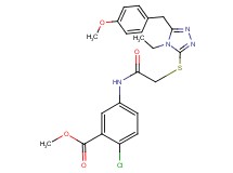 methyl 2-chloro-5-[({[4-ethyl-5-(4-methoxybenzyl)-4H-1,2,4-triazol-3-yl]thio}acetyl)amino]benzoate