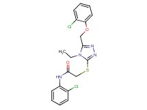 2-({5-[(2-chlorophenoxy)methyl]-4-ethyl-4H-1,2,4-triazol-3-yl}thio)-N-(2-chlorophenyl)acetamide