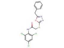 2-[(5-benzyl-1,3,4-oxadiazol-2-yl)thio]-N-(2,4,6-trichlorophenyl)acetamide