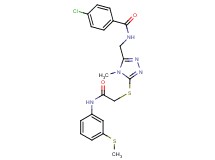 4-chloro-N-({4-methyl-5-[(2-{[3-(methylthio)phenyl]amino}-2-oxoethyl)thio]-4H-1,2,4-triazol-3-yl}methyl)benzamide