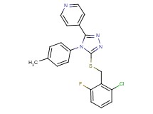 4-[5-[(2-chloro-6-fluorobenzyl)thio]-4-(4-methylphenyl)-4H-1,2,4-triazol-3-yl]pyridine