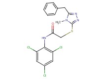 2-[(5-benzyl-4-methyl-4H-1,2,4-triazol-3-yl)thio]-N-(2,4,6-trichlorophenyl)acetamide