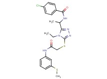 4-chloro-N-(1-{4-ethyl-5-[(2-{[3-(methylthio)phenyl]amino}-2-oxoethyl)thio]-4H-1,2,4-triazol-3-yl}ethyl)benzamide