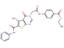 ethyl 4-({[6-(anilinocarbonyl)-5-methyl-4-oxothieno[2,3-d]pyrimidin-3(4H)-yl]acetyl}amino)benzoate