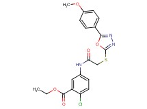 ethyl 2-chloro-5-[({[5-(4-methoxyphenyl)-1,3,4-oxadiazol-2-yl]thio}acetyl)amino]benzoate
