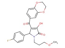 4-(2,3-dihydro-1,4-benzodioxin-6-ylcarbonyl)-5-(4-fluorophenyl)-3-hydroxy-1-(3-methoxypropyl)-1,5-dihydro-2H-pyrrol-2-one