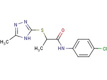 N-(4-chlorophenyl)-2-[(5-methyl-4H-1,2,4-triazol-3-yl)thio]propanamide