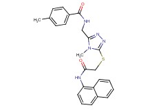 4-methyl-N-[(4-methyl-5-{[2-(1-naphthylamino)-2-oxoethyl]thio}-4H-1,2,4-triazol-3-yl)methyl]benzamide