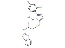 N-1,3-benzothiazol-2-yl-2-{[5-(2,4-dichlorophenyl)-4-ethyl-4H-1,2,4-triazol-3-yl]thio}acetamide
