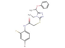 N-(4-bromo-2-fluorophenyl)-2-{[4-ethyl-5-(1-phenoxyethyl)-4H-1,2,4-triazol-3-yl]thio}acetamide