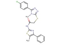 2-{[5-(4-chlorophenyl)-4-methyl-4H-1,2,4-triazol-3-yl]thio}-N-(5-methyl-4-phenyl-1,3-thiazol-2-yl)acetamide