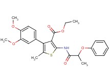 ethyl 4-(3,4-dimethoxyphenyl)-5-methyl-2-[(2-phenoxypropanoyl)amino]-3-thiophenecarboxylate