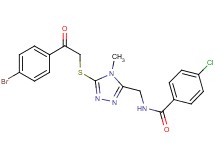 N-[(5-{[2-(4-bromophenyl)-2-oxoethyl]thio}-4-methyl-4H-1,2,4-triazol-3-yl)methyl]-4-chlorobenzamide
