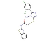 2-{[4-amino-5-(2,4-dichlorophenyl)-4H-1,2,4-triazol-3-yl]thio}-N-1,3-benzothiazol-2-ylacetamide