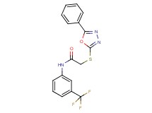 2-[(5-phenyl-1,3,4-oxadiazol-2-yl)thio]-N-[3-(trifluoromethyl)phenyl]acetamide