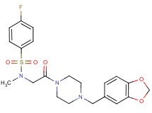 N-[2-(4-Benzo[1,3]dioxol-5-ylmethyl-piperazin-1-yl)-2-oxo-ethyl]-4-fluoro-N-methyl-benzenesulfonamide