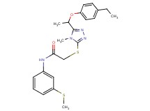 2-({5-[1-(4-ethylphenoxy)ethyl]-4-methyl-4H-1,2,4-triazol-3-yl}thio)-N-[3-(methylthio)phenyl]acetamide