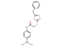 2-[(5-benzyl-1,3,4-oxadiazol-2-yl)thio]-N-(4-isopropylphenyl)acetamide