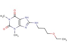 8-[(3-ethoxypropyl)amino]-1,3-dimethyl-3,7-dihydro-1H-purine-2,6-dione