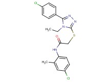 N-(4-chloro-2-methylphenyl)-2-{[5-(4-chlorophenyl)-4-ethyl-4H-1,2,4-triazol-3-yl]thio}acetamide