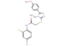 N-(4-bromo-2-fluorophenyl)-2-{[4-ethyl-5-(4-methoxyphenyl)-4H-1,2,4-triazol-3-yl]thio}acetamide