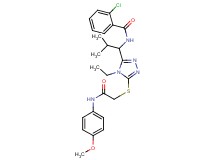2-chloro-N-{1-[4-ethyl-5-({2-[(4-methoxyphenyl)amino]-2-oxoethyl}thio)-4H-1,2,4-triazol-3-yl]-2-methylpropyl}benzamide