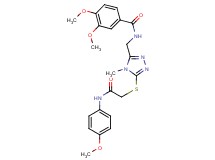 3,4-dimethoxy-N-{[5-({2-[(4-methoxyphenyl)amino]-2-oxoethyl}thio)-4-methyl-4H-1,2,4-triazol-3-yl]methyl}benzamide