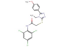 2-{[4-ethyl-5-(4-methoxyphenyl)-4H-1,2,4-triazol-3-yl]thio}-N-(2,4,6-trichlorophenyl)acetamide